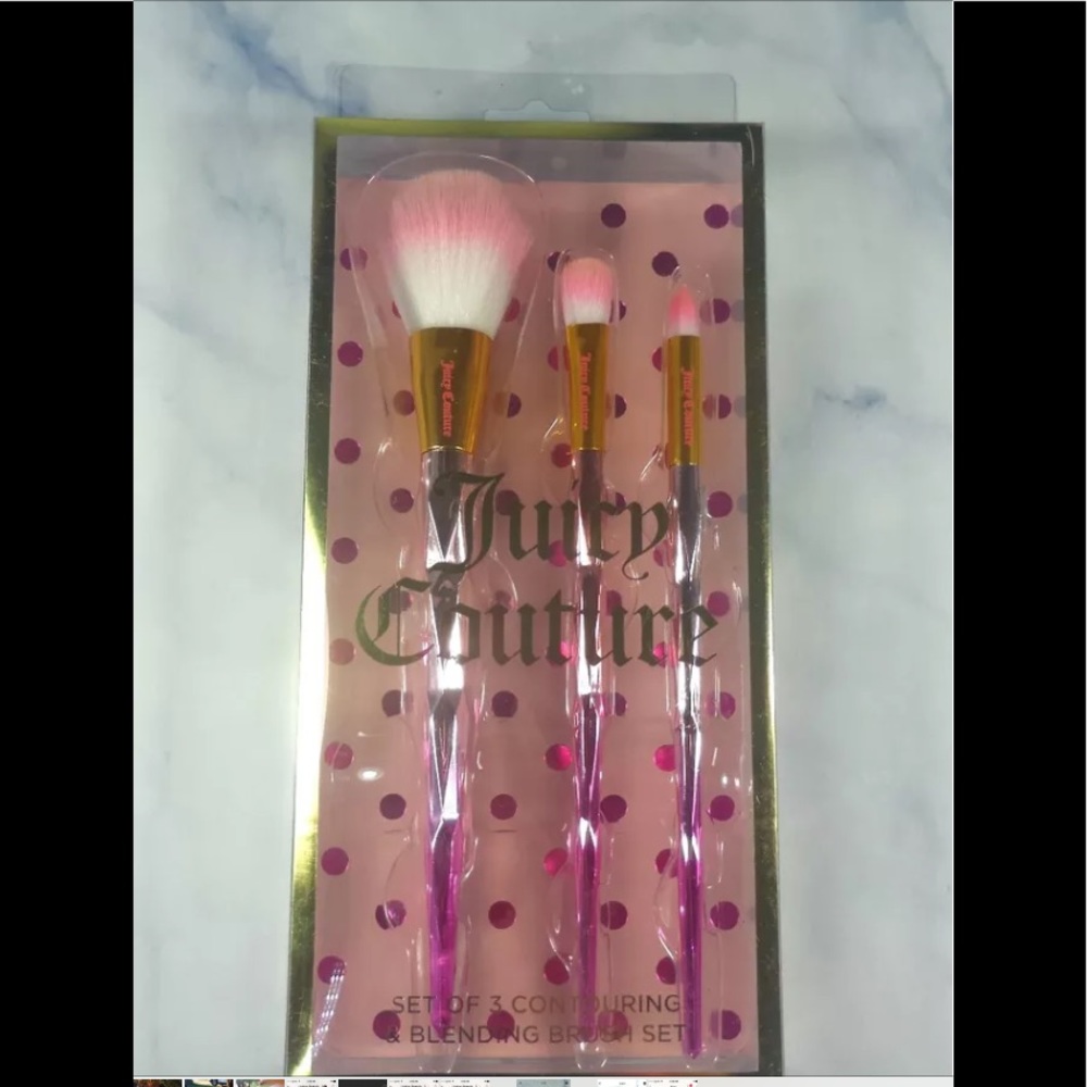 Juicy Couture Makeup Brush Set Of 3 Ombré Handle